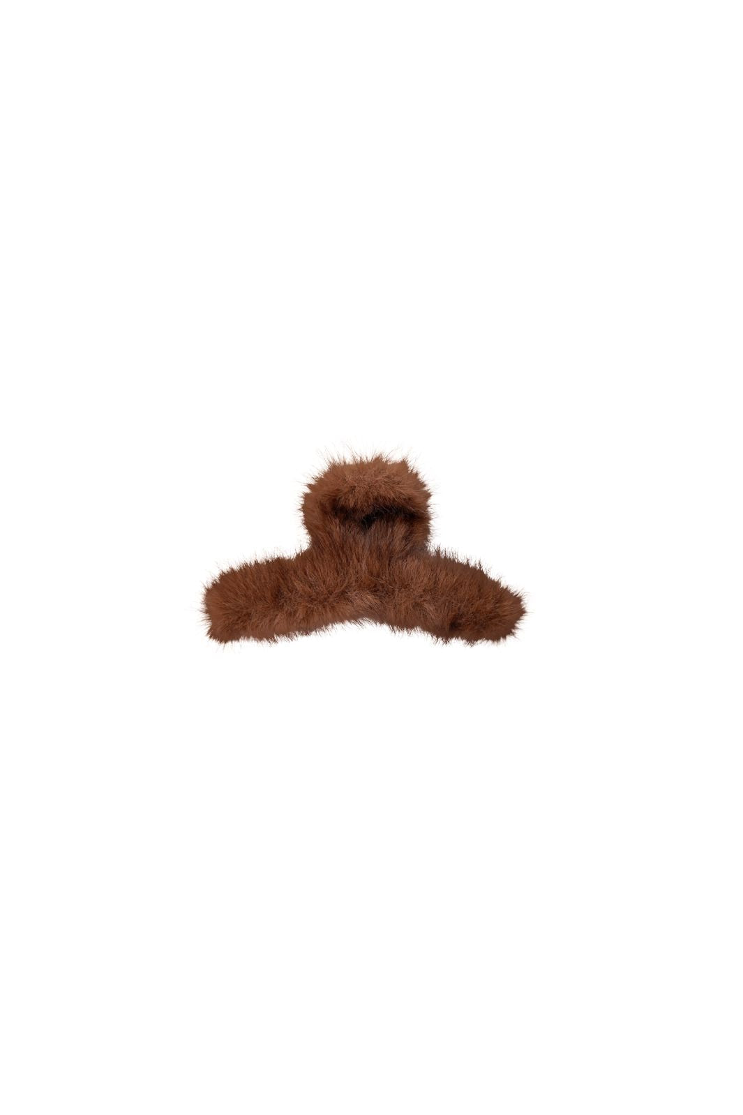 Black Colour - Bcfurry Hair Claw 6078 - Coffee