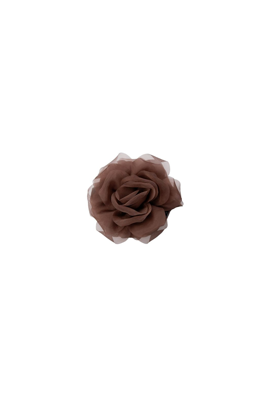 Black Colour - Bcines Organza Hair Claw 6076 - Coffee