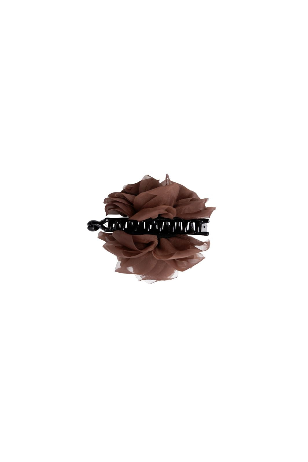 Black Colour - Bcines Organza Hair Claw 6076 - Coffee