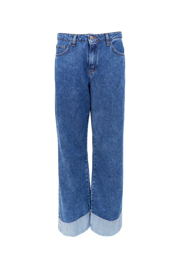 Black Colour - Bcizzy Denim Panel Pant 41076 - Mid Blue