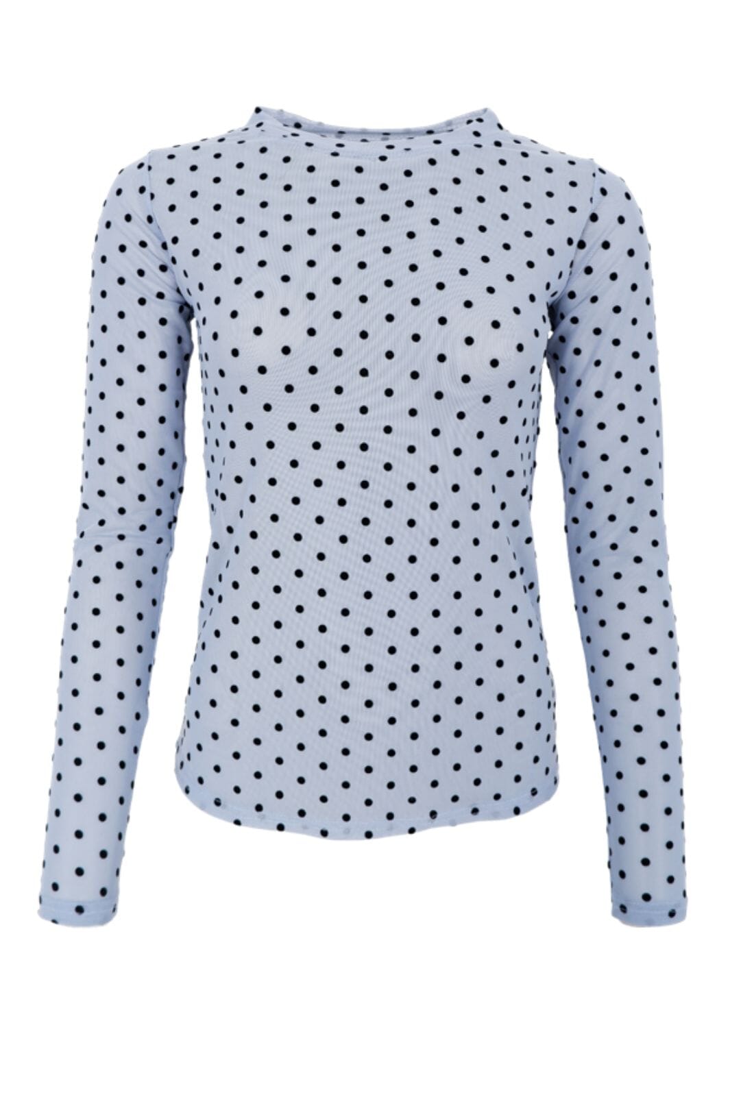 Black Colour - Bcjennie Dotted Mesh Blouse 40611 - Shirts - Jeans Blue Bluser 