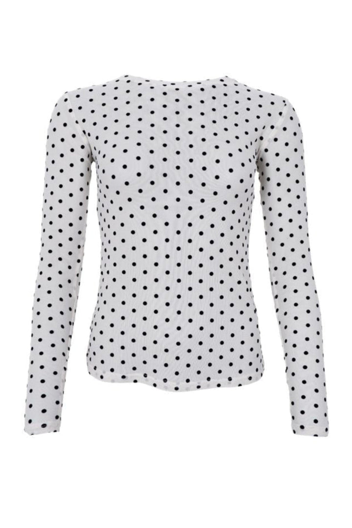 Black Colour - Bcjennie Dotted Mesh Blouse 40611 - Shirts - Off White