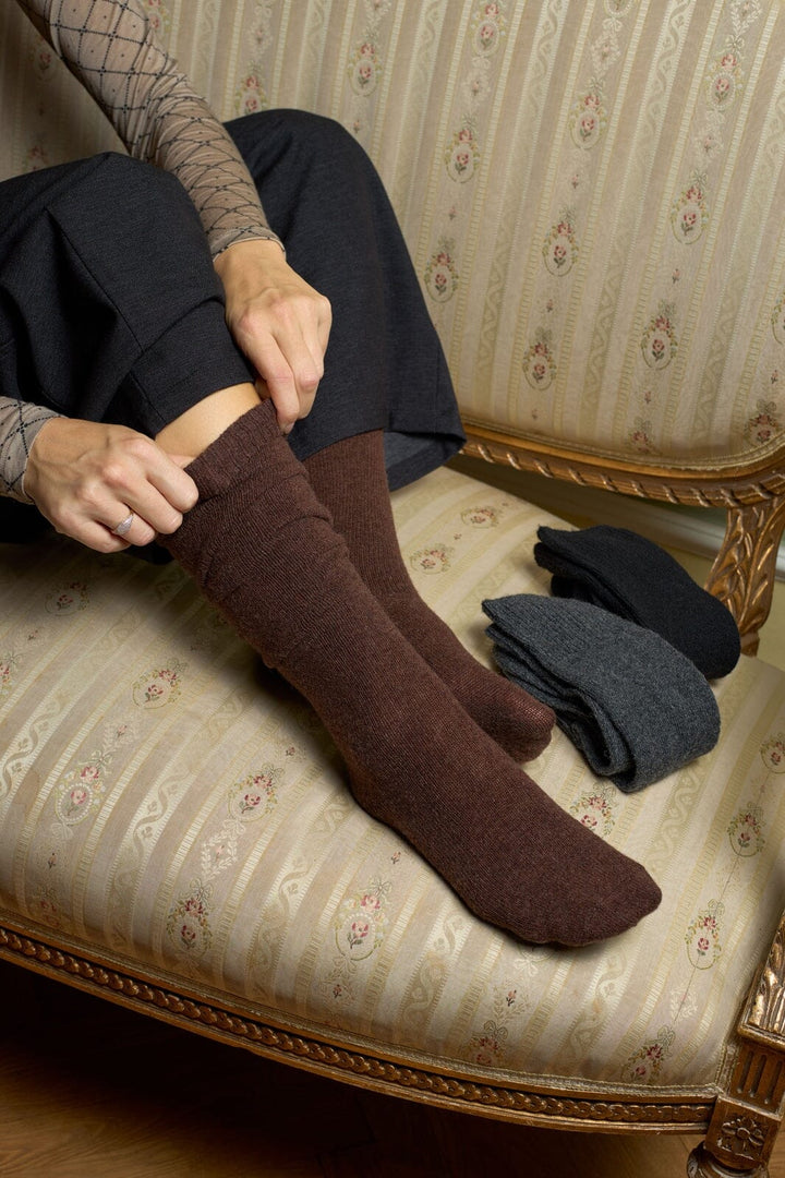 Black Colour - Bcjustine Wool Kneesock 8587 - Coffee