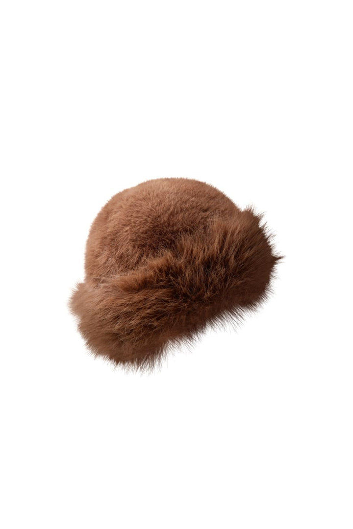 Black Colour - Bckajsa Fluffy Hat 8049 - Coffee