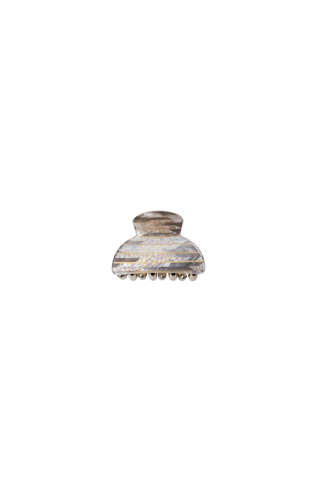 Black Colour - Bckaya Small Hair Claw 6072 - Creme