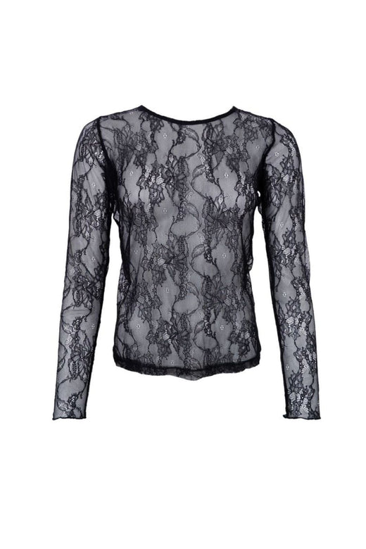 Black Colour - Bclara Lace Blouse 41029 - Shirts - Black Bluser 