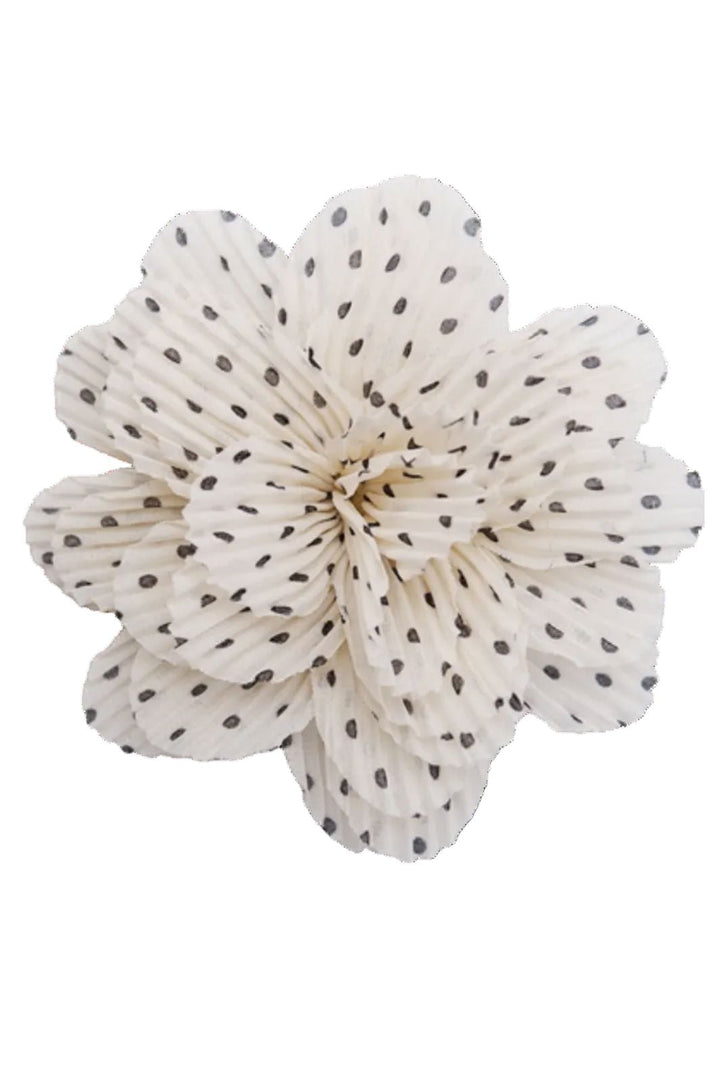 Black Colour - Bclinda Brooch & Pin 6052 - White Dot