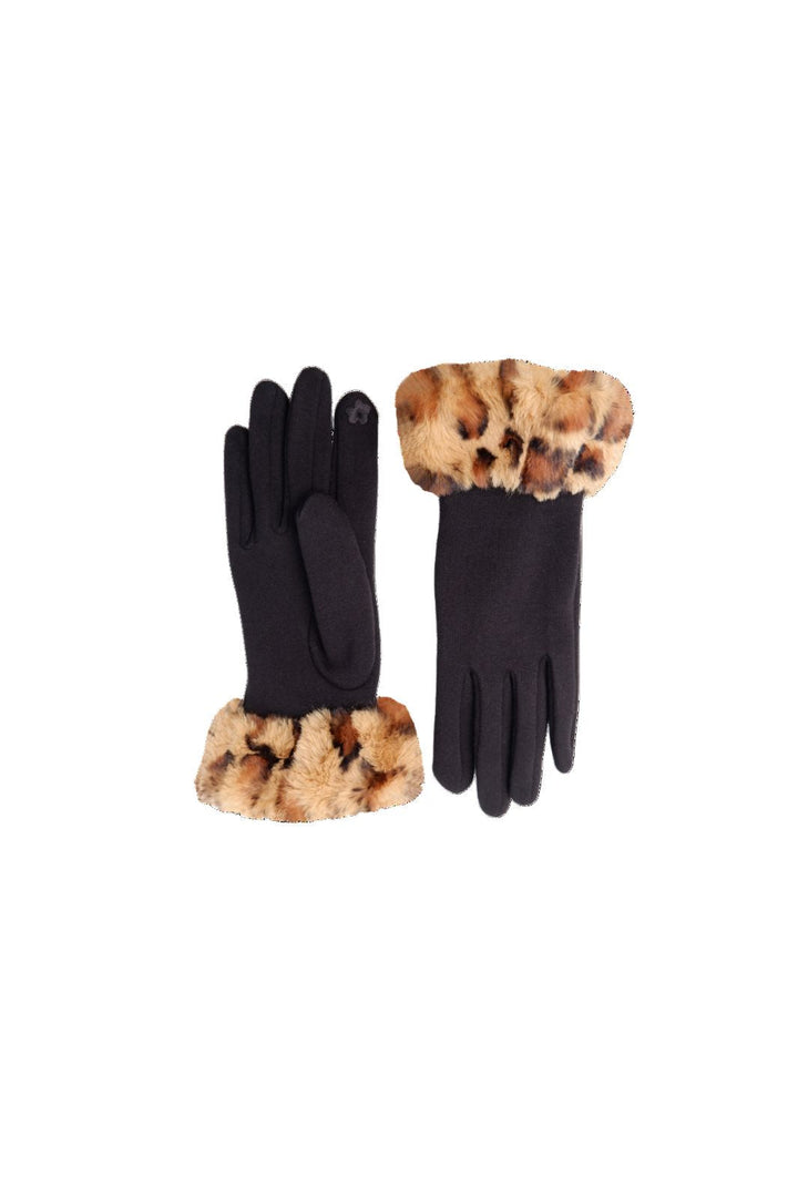 Black Colour - Bclinea Leo Gloves 8013 - Black W. Leo