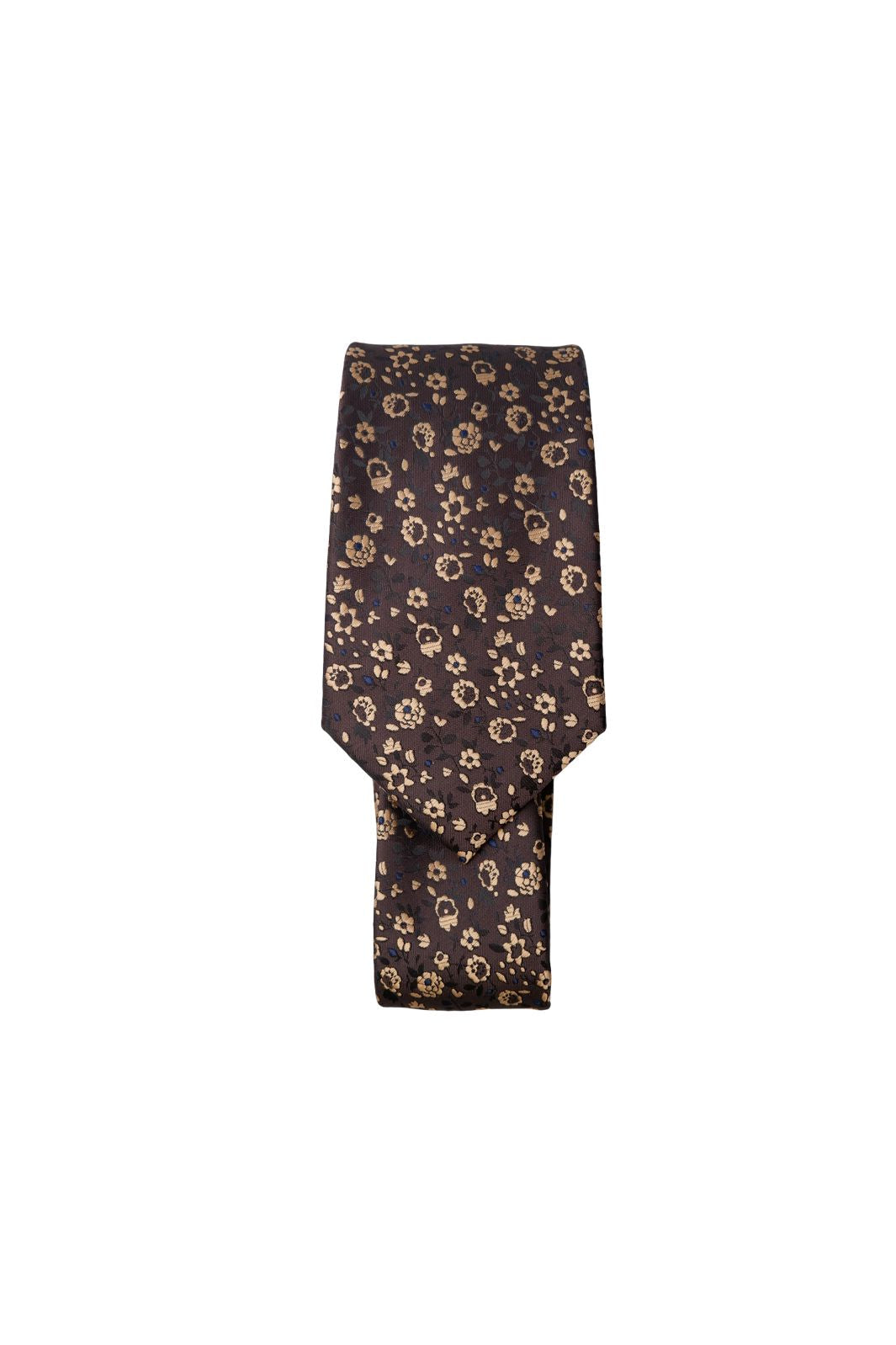 Black Colour - Bclulu Tie 208437 - Brown Flower