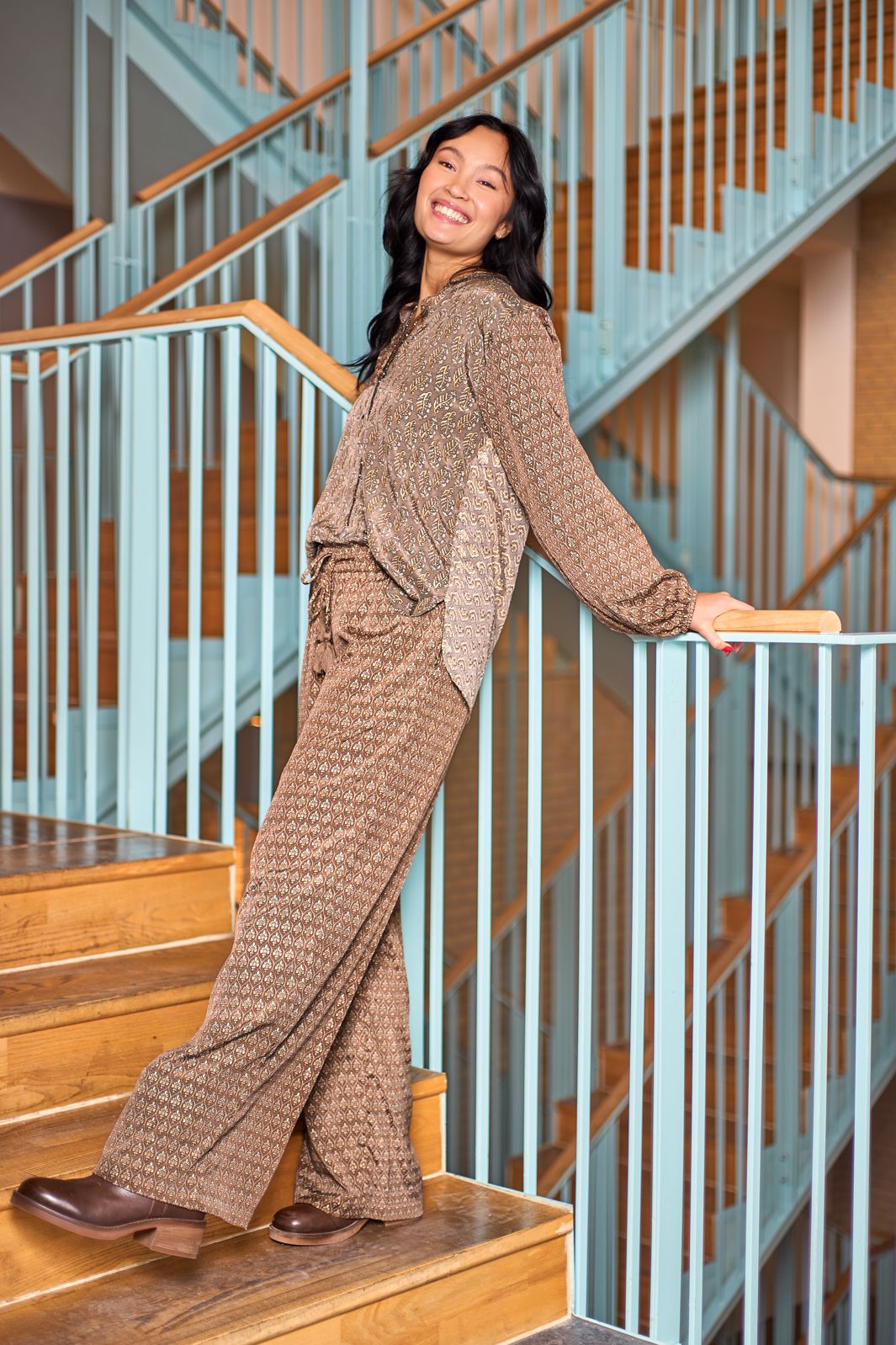 Black Colour - Bcluna Blouse 39232 - Nougat Multi