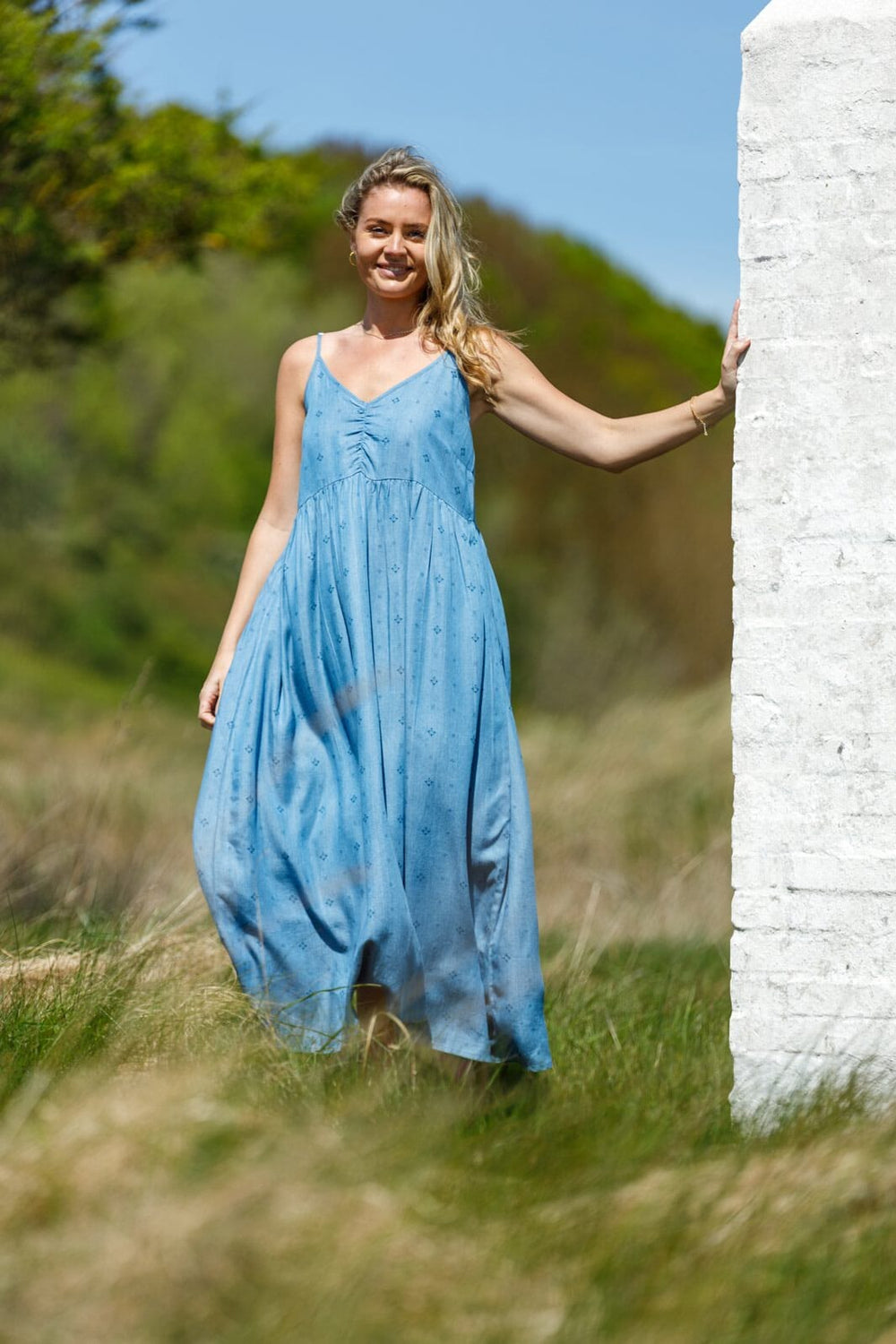 Black Colour - Bclyra Strap Dress 40890 - Denim Blue