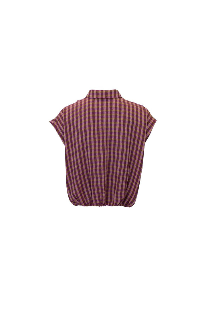 Black Colour - Bcmalle Bomber Blouse 41318 - Violet Check