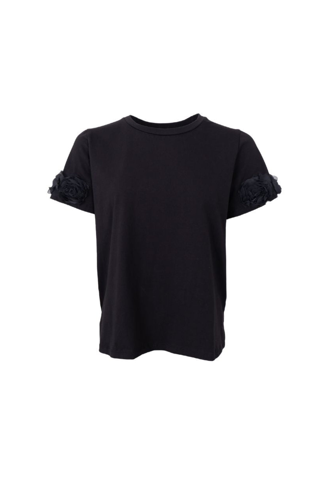 Black Colour - Bcmay Flowerpatch Tee 41102 - Shirts - Black