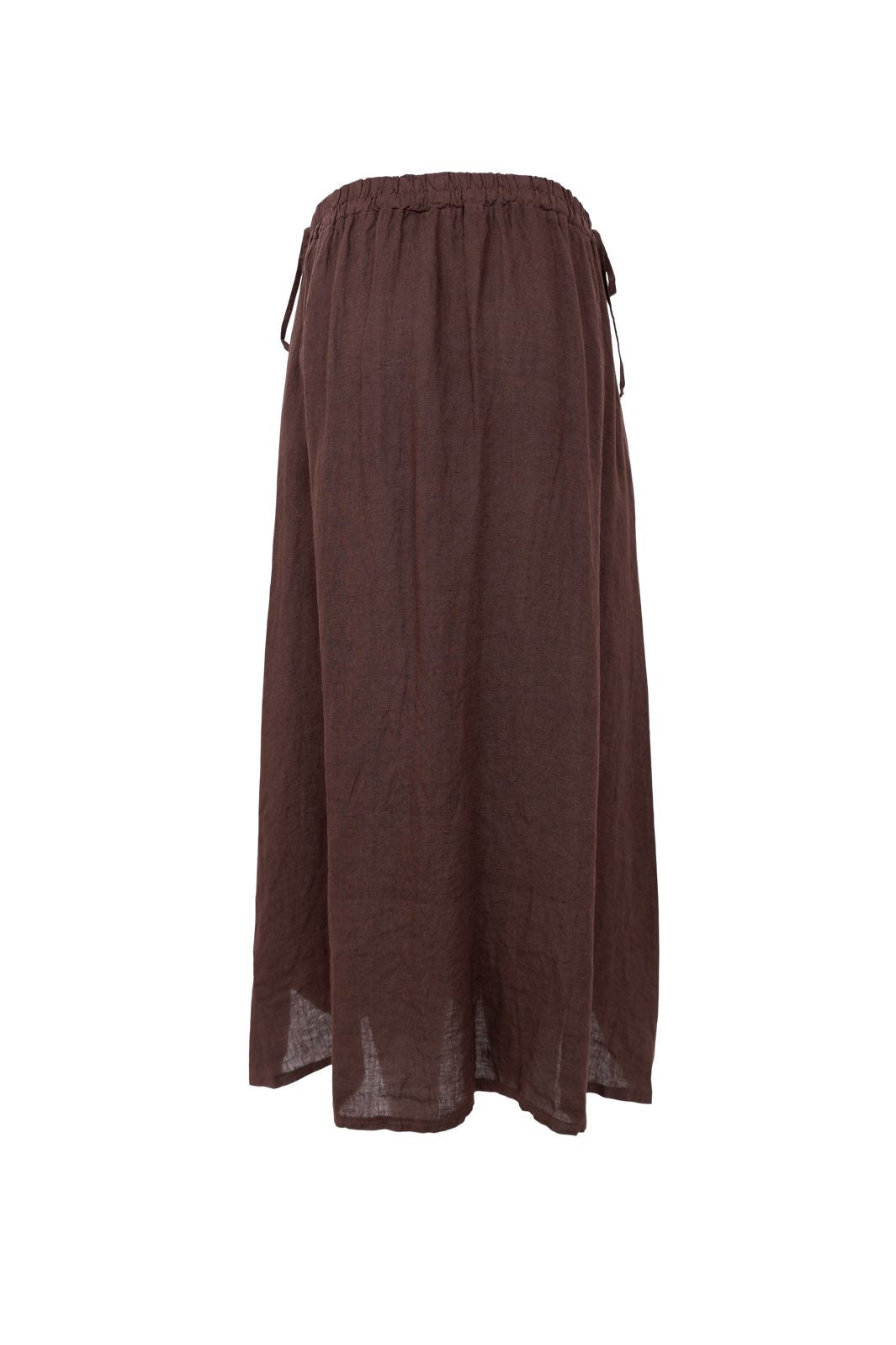 Black Colour - Bcmelina Linen Wrap Skirt 41103 - Coffee
