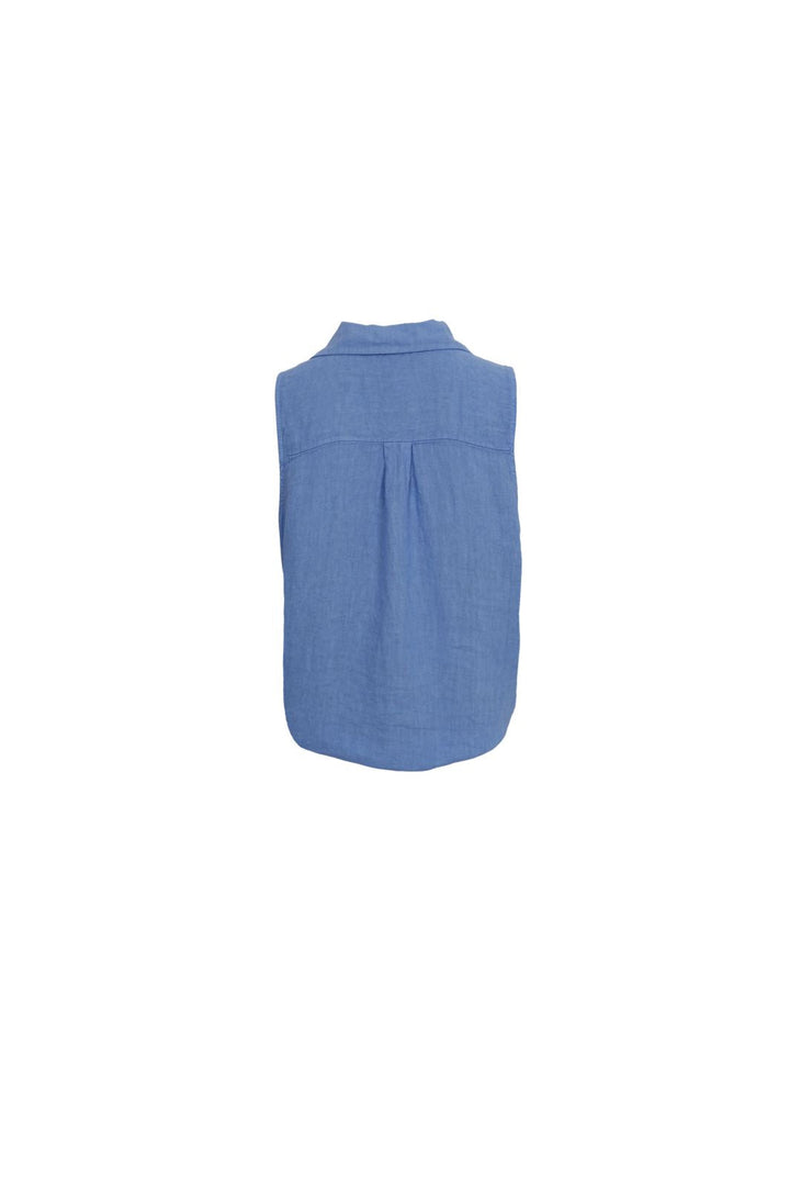 Précommande - Black Colour - Bcmelina Sleeveless Tie Shirt 40911 - Sky Blue