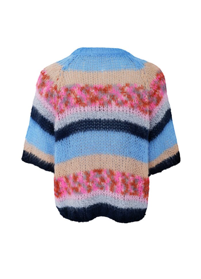 Black Colour - Bcsophie Striped Jumper 1242 - Blue Multi Strikbluser 