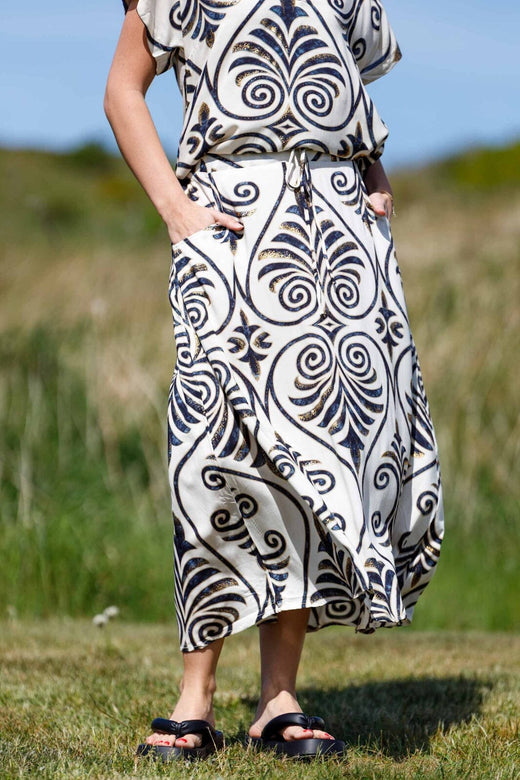 Black Colour - Bcstella Regular Skirt 39606 - Malaka White