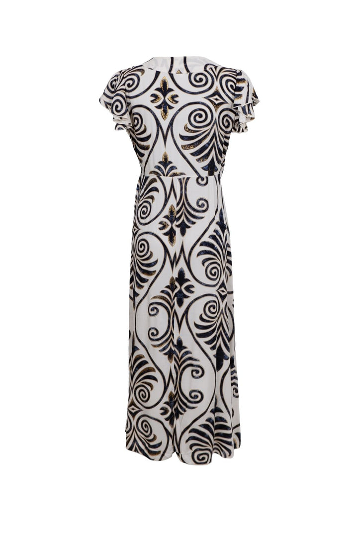 Précommande - Black Colour - Bcstella Wrap Dress 39609 - Malaka White