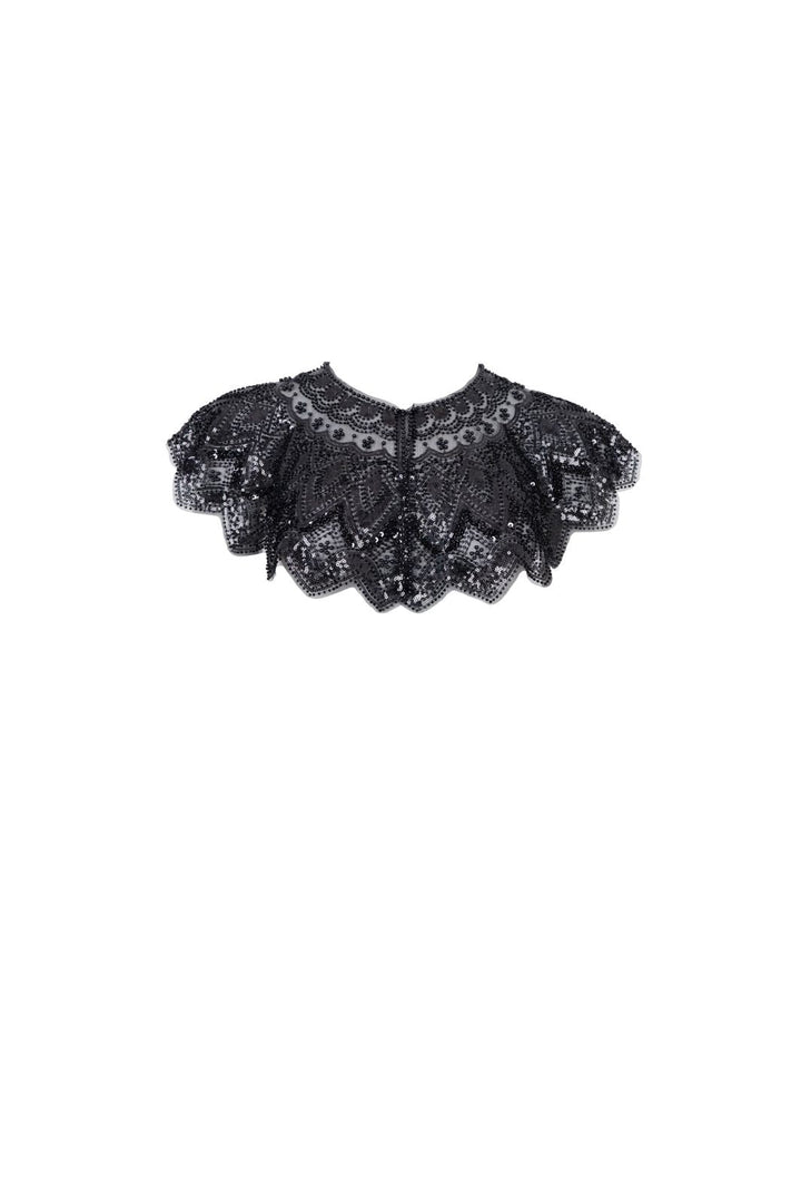 Black Colour - Bctilia Sequin Cape 4584 - Black