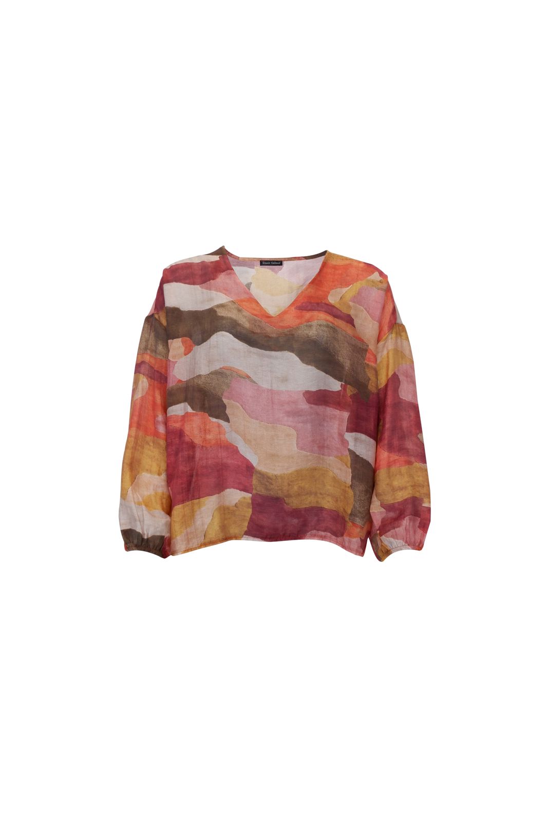 Black Colour - Bczella Sheer Blouse 41296 - Burnt Wine