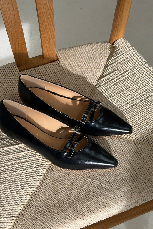 Bloom - Galanthus Ballet Flats - Black Ballerinaer 