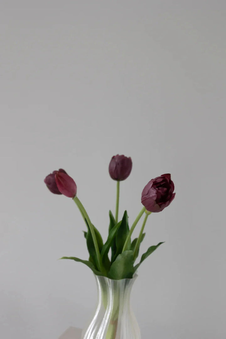 Bloom Objects - Artificial Layered Tulips Bordeaux 02-175 - Bordeaux Dekoration 