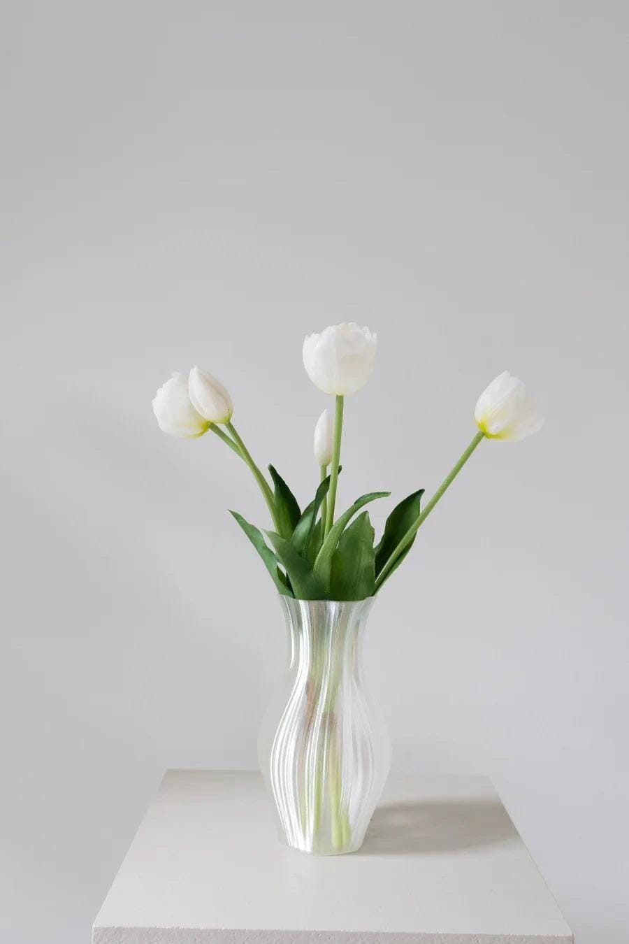 Bloom Objects - Artificial Layered Tulips White 02-174 - White Dekoration 