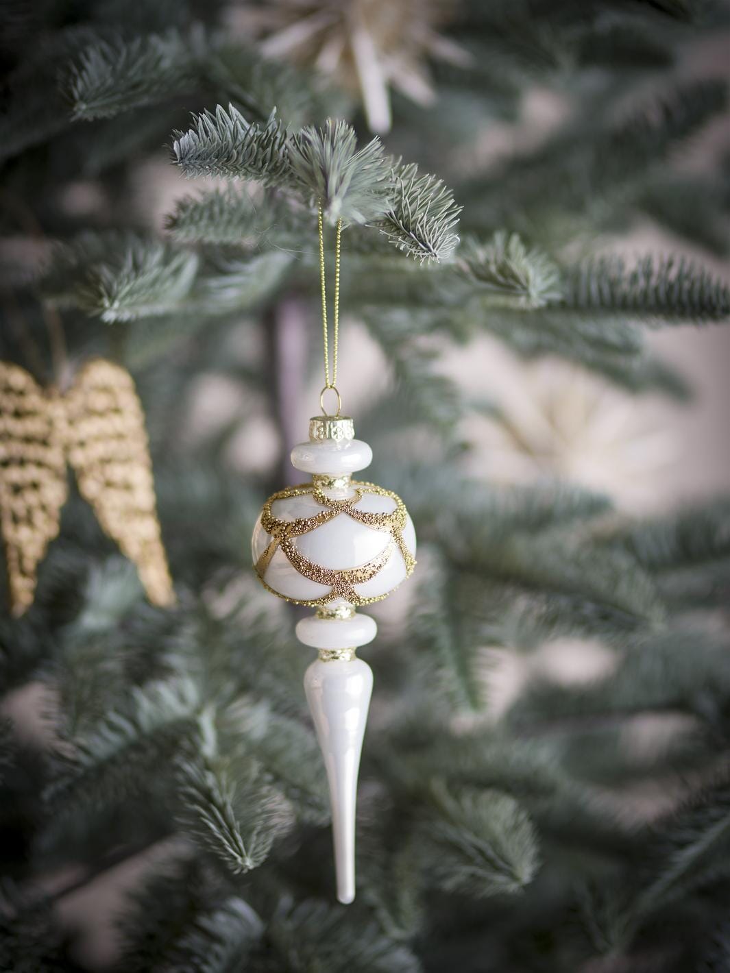 Bloomingville - Hisar Ornament, Hvid, Glas 82072342 - White