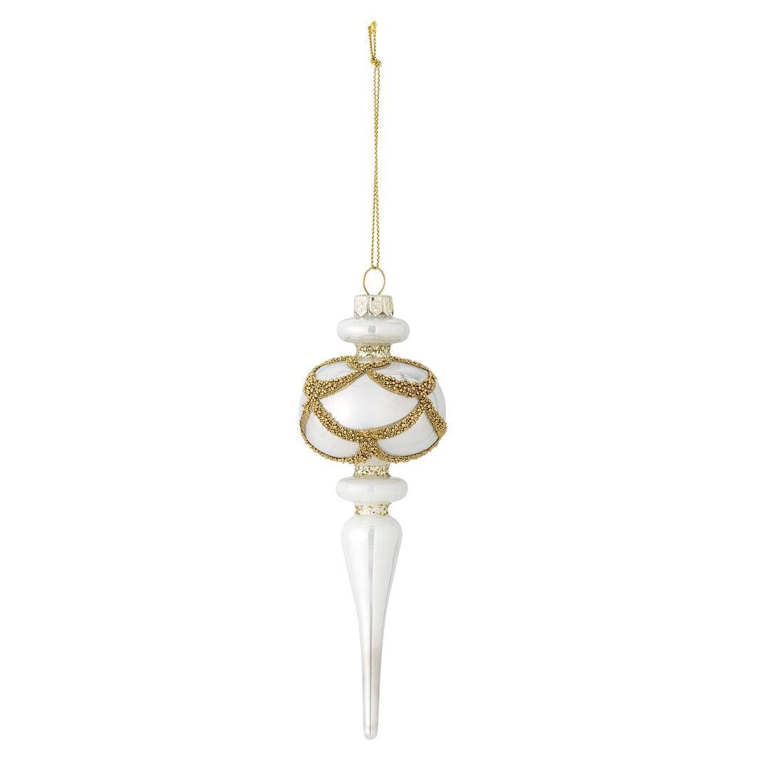 Bloomingville - Hisar Ornament, Hvid, Glas 82072342 - White