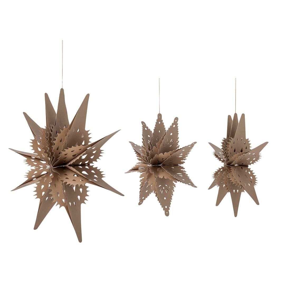 Bloomingville - Ilo Stjerne, Brun, FSC®Mix, Paper 82069515 - Brown