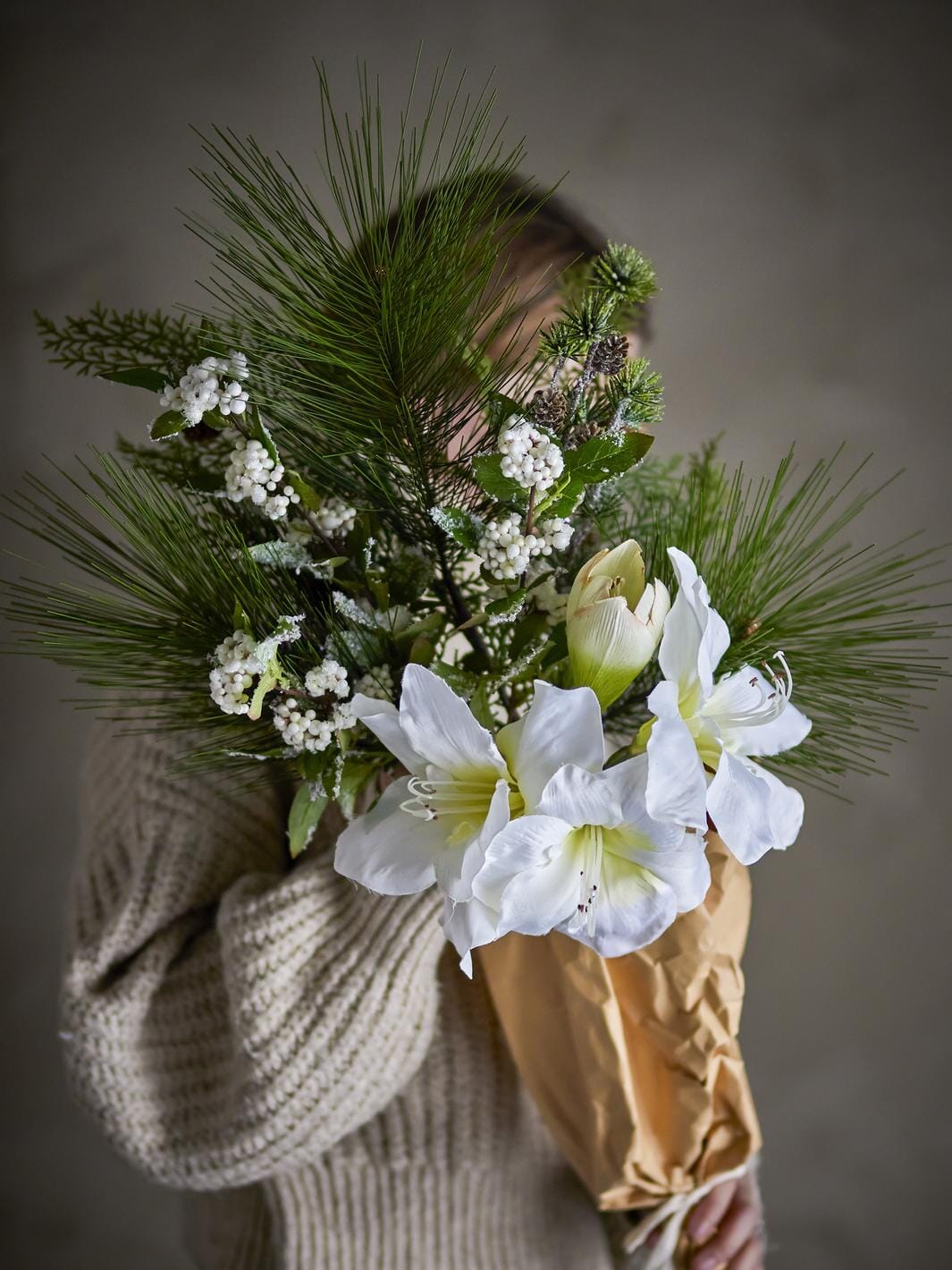 Bloomingville - Kristin Buket, Hvid, Kunstige Blomster 82073042 - White