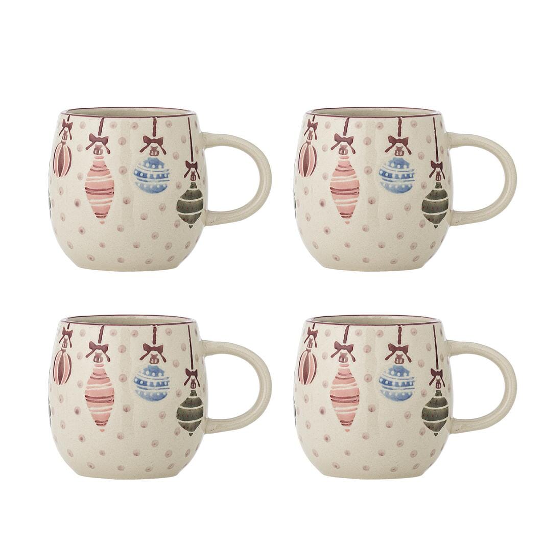 Bloomingville - Ornamentia Krus, Rød, Stentøj 82063283 - Red