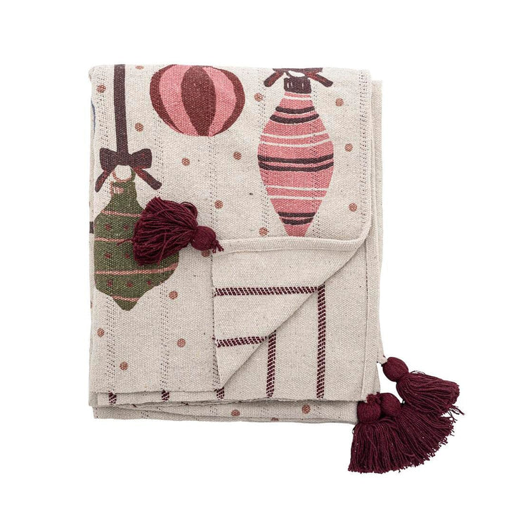 Bloomingville - Ornamentia Plaid, Rød, Genanvendt Bomuld 82063293 - Red