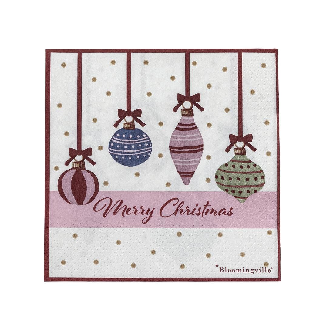 Bloomingville - Ornamentia Serviet, Rød, FSC®Mix, Paper 82063338 - Red