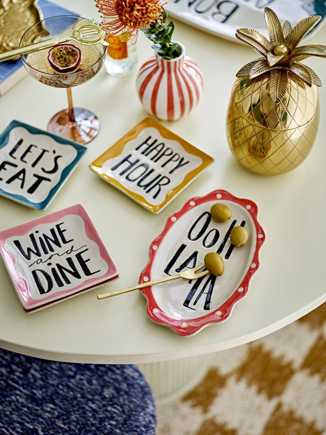 Bloomingville - Soline Serveringsfad, Multifarvet, Stentøj 82072764 - Multi