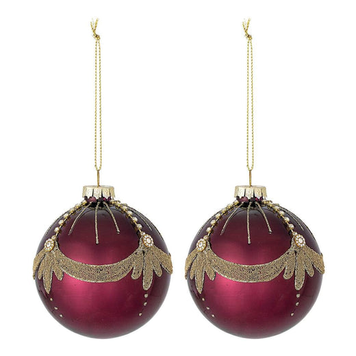 Bloomingville - Suman Ornament, Rød, Glas 82073059 - Red