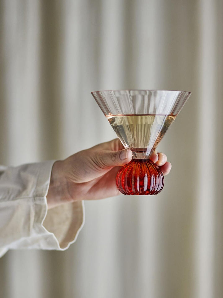 Bloomingville - Taurin Cocktailglas, Rosa, Glas 82072785 - Rose