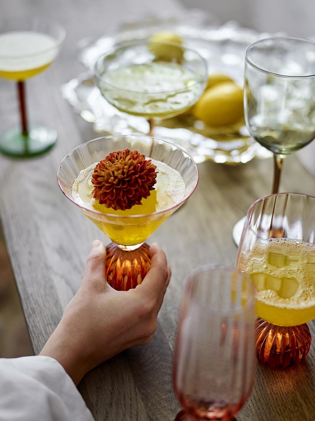 Bloomingville - Taurin Vinglas, Rosa, Glas 82072786 - Rose