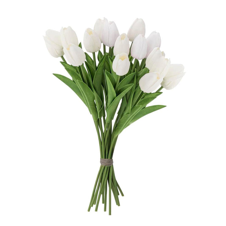 Bloomingville - Tulip Buket, Hvid, Kunstige Blomster 82073032 - White