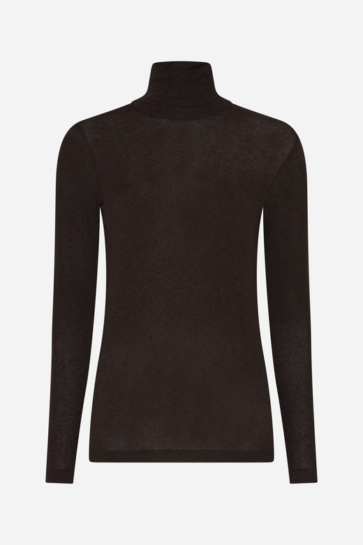 Bruuns Bazaar - Angelabb Roll Neck BBW1070N - Dark Brown