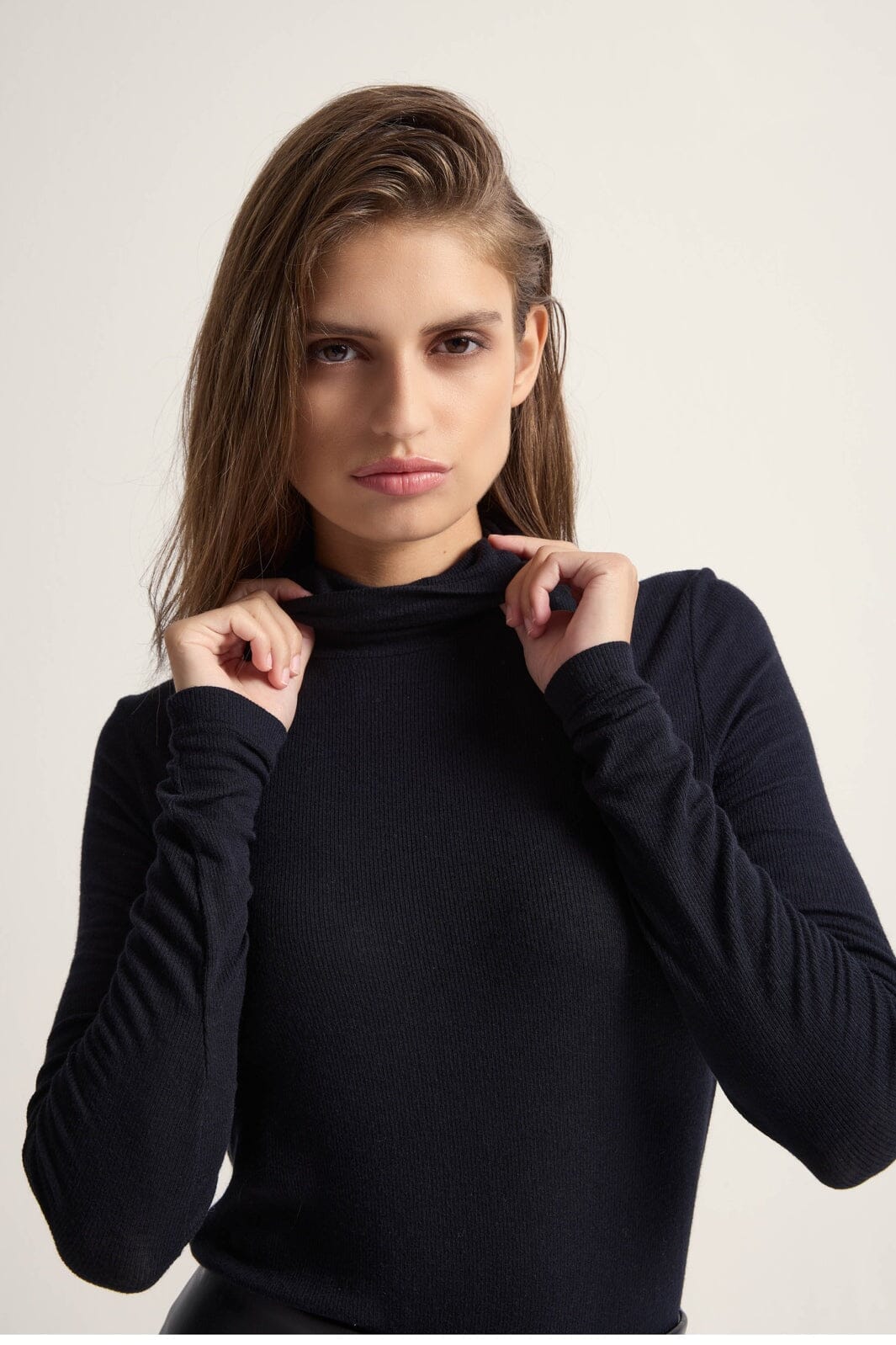 Bruuns Bazaar - Angelabb Roll Neck BBW1070N - Dark Brown