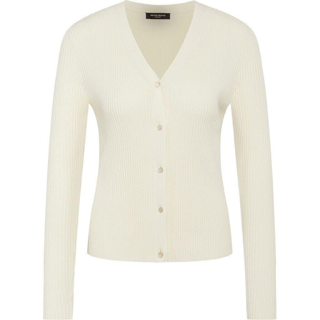 Bruuns Bazaar - GallberryBBCarica knit cardigan - White Cream Cardigan 
