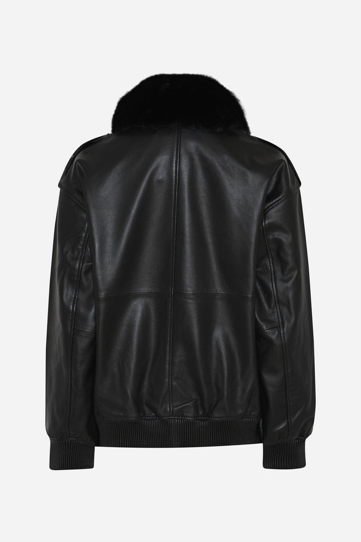 Bruuns Bazaar - Leatherbbpilot Jacket BBW5324 - Black