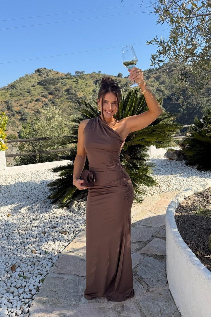 BYIC - Andreaic Maxi Dress A23768 - Dark Brown Kjoler 