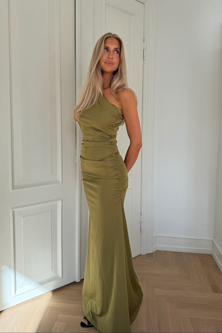 Byic - Andreaic Maxi Dress A23768 - Khaki Green Kjoler 