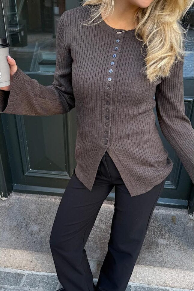 BYIC - Elmaic Cardigan 1196 - Dark Brown Cardigans 