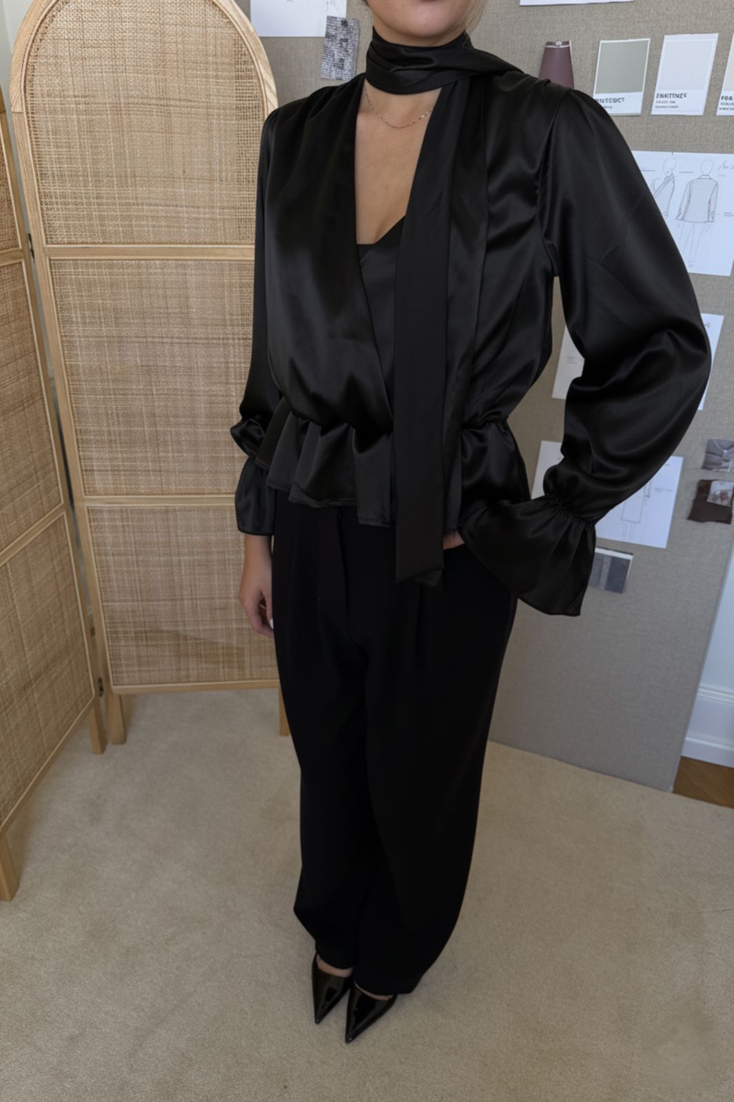 BYIC - Freyaic Shirt A2591 - Black Satin