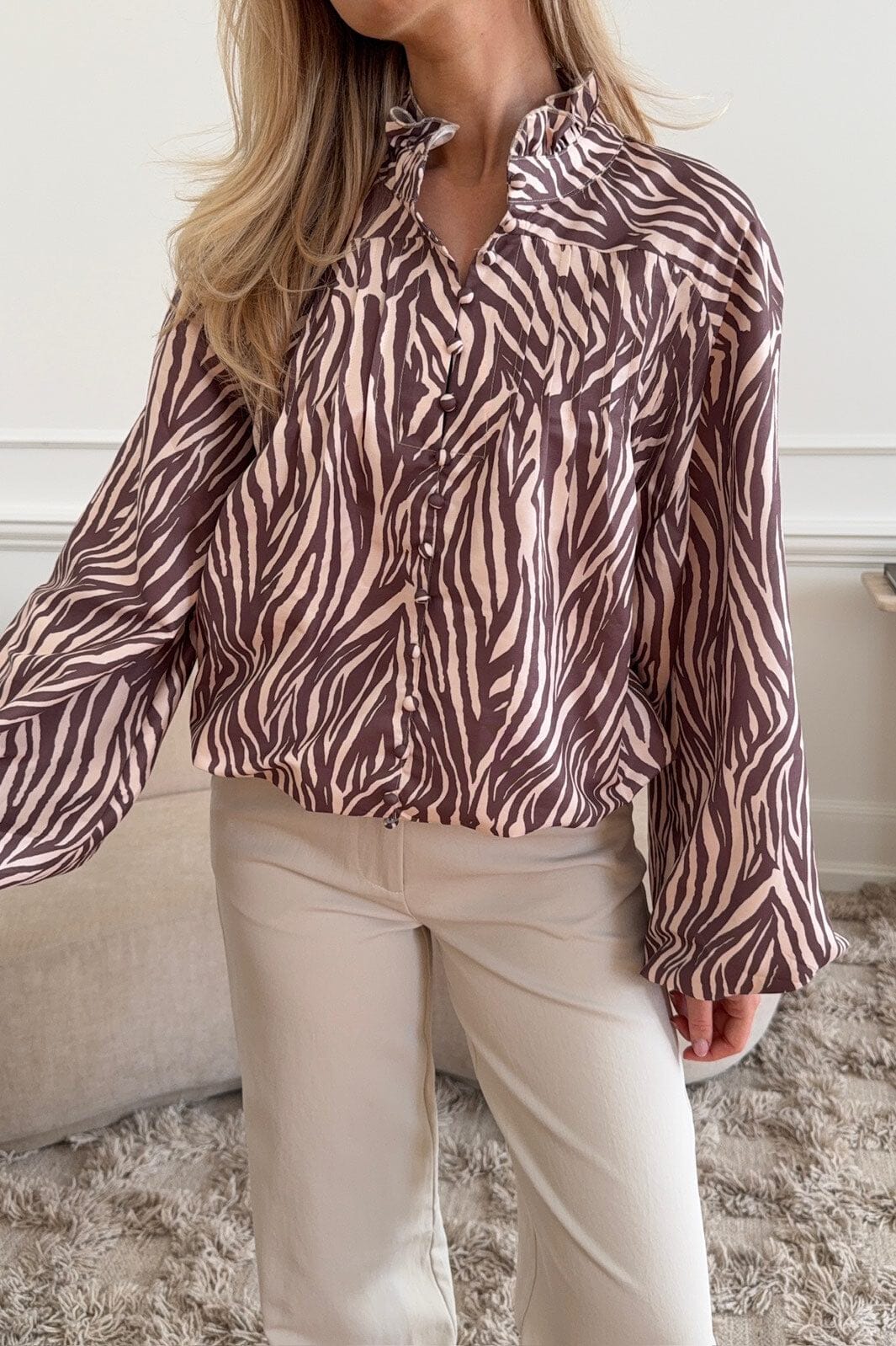 BYIC - Ingeborgic Shirt A23929 - Brown Zebra