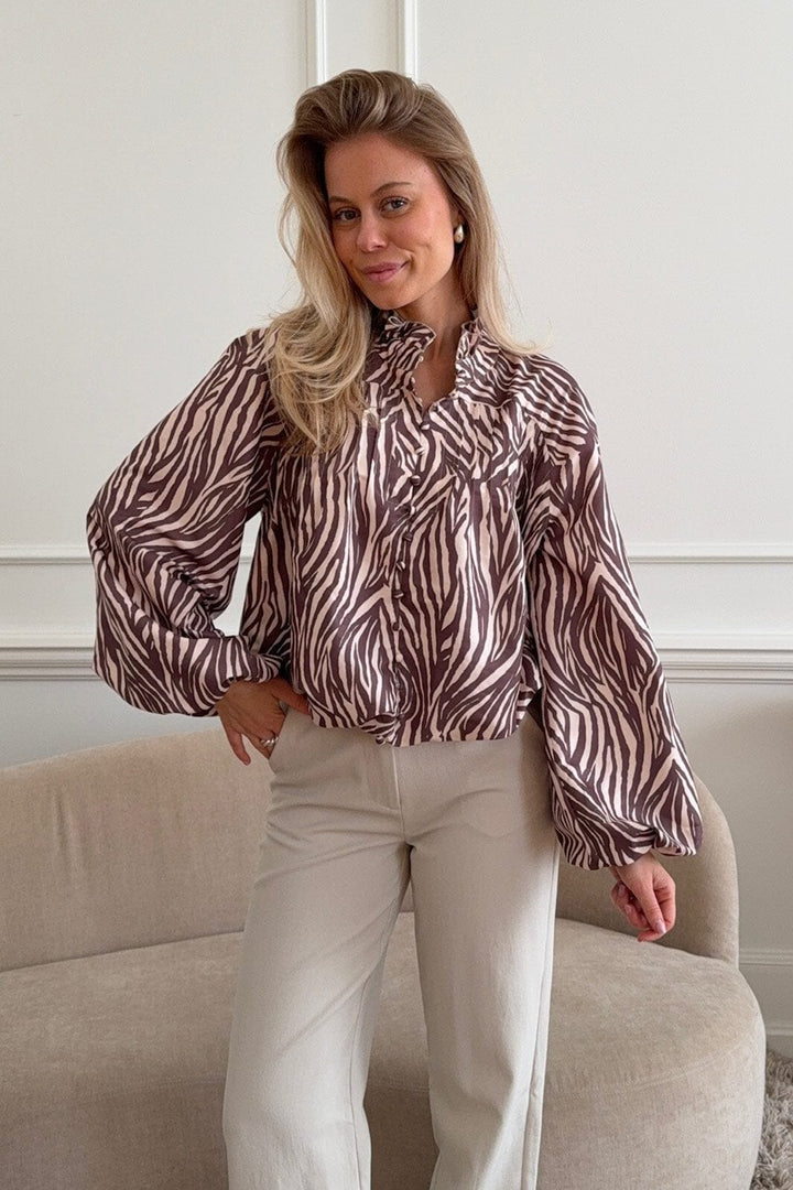 BYIC - Ingeborgic Shirt A23929 - Brown Zebra