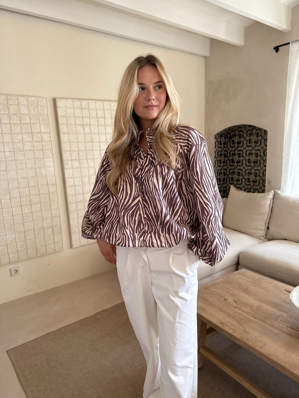 BYIC - Ingeborgic Shirt A23929 - Brown Zebra Skjorter 